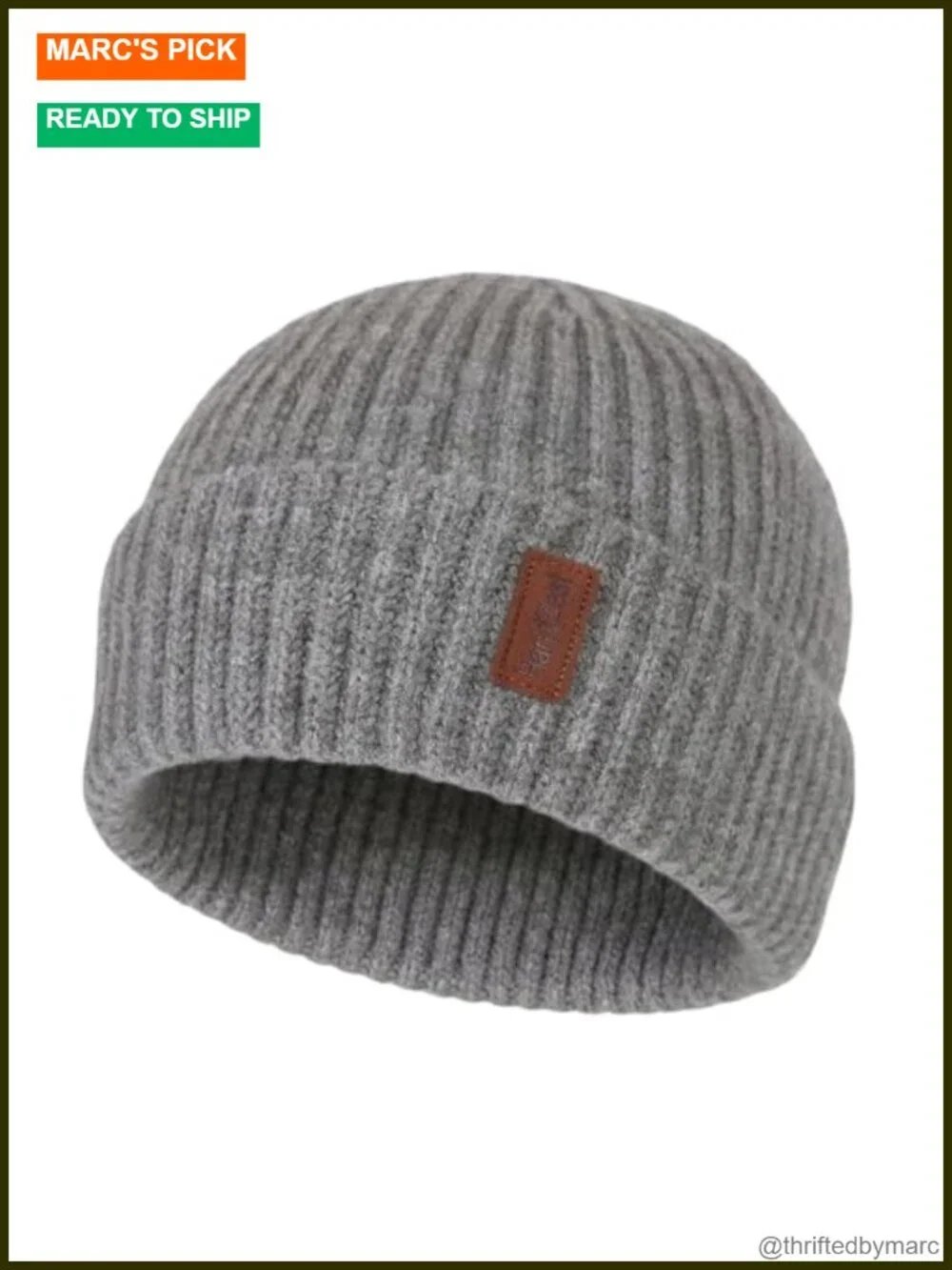 Slouchy Ribbed Beanie - Lightweight & Breathable Skull Cap, One Size